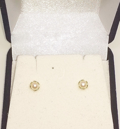 Caravanas Abrídores De Bebe Oro 18k Y Perlas De Cultivo 1