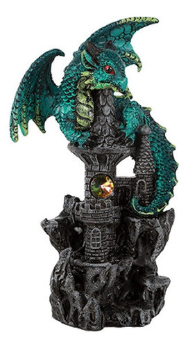 Pequeño Dragón Guardián Que Protege El Castillo Con Diamante 0