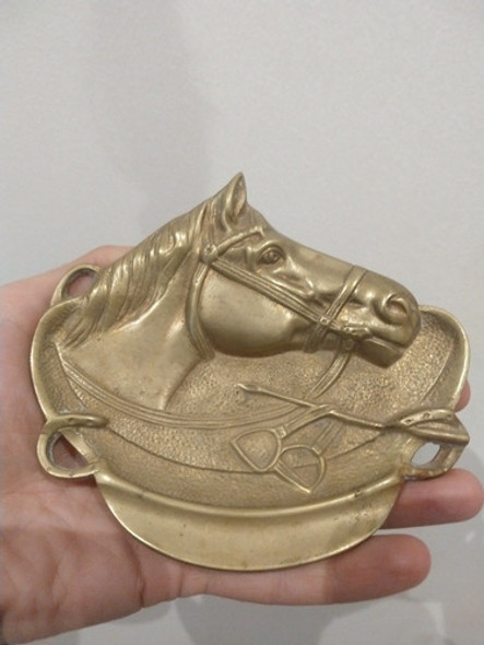 Cenicero De Bronce Con Figura De Cabeza De Caballo 0 Cenicero De Bronce Con Figura De Cabeza De Caballo 0