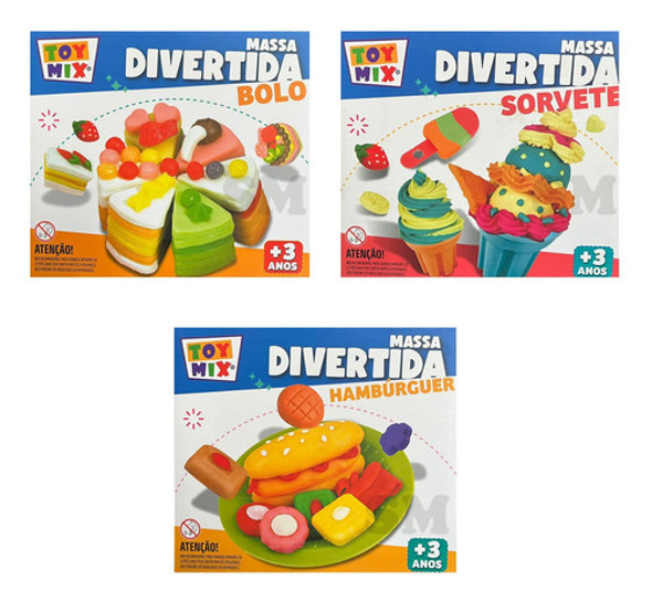 Massa Massinha De Modelar Bolo, Sorvete E Hamburguer Toymix 0