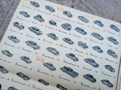 Antiguo Catálogo Folleto De Vehículos Wiking En Escala 1:90 1