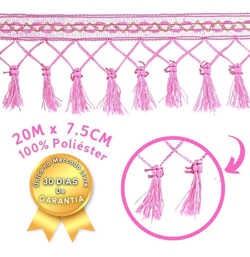 Pingente De Seda Tassel - Fita- Chiclete C/20m- Nybc 1