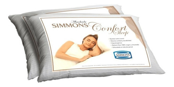 Almohada Marca Simmons 50 X 90 King Fibra Siliconada 0