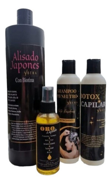 Alisado Japones Con Biotina + 120ml Oro Liquido+kit 0