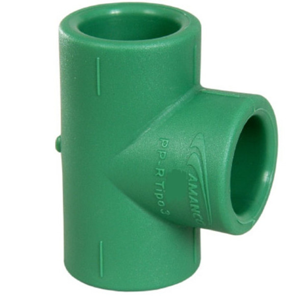 Tee Fusión 32 Mm Reducción Verde Amanco 0