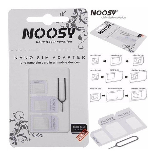 Adaptador Nano Micro Chip Sim 3 En 1 Clip Bandeja Celular 0