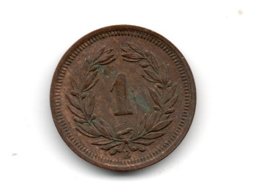 Suiza Moneda 1 Rappen Año 1933 Km#3.2 1