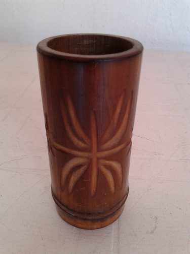 Recipiente Madera 10cm De Alto Y 4cm De Diametro 1