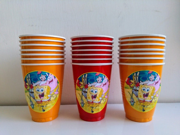 Platos Bob Esponja Descartables Cumpleaños Decoración 1