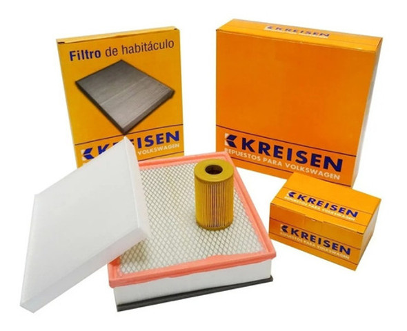 Kit De Filtros Aire Aceite Y Habitaculo Vw Amarok 0