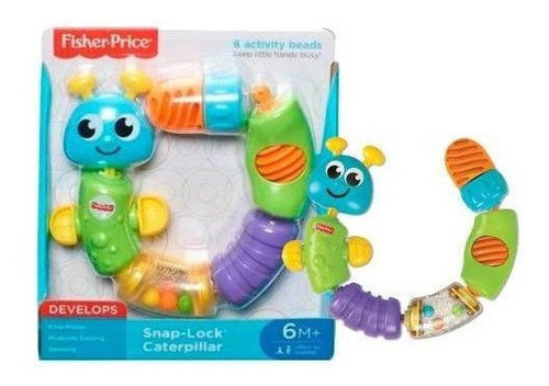 Juguete Bebe Fisher Price Oruga Cadena De Colores Sonajero 0