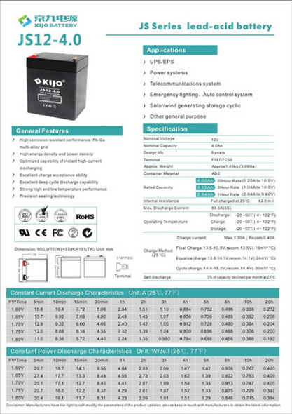 Bateria Agm 12v 4 Ah Ciclo Profundo Ups Electronica Solar 1