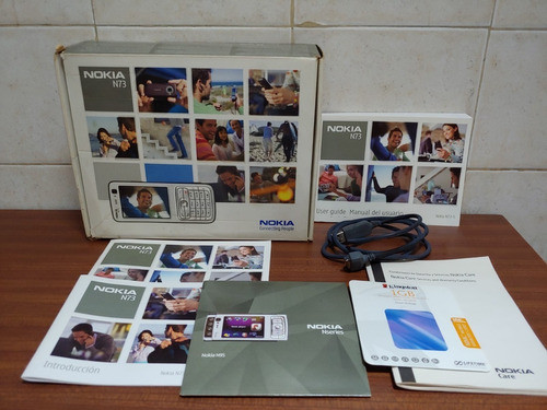 Caja, Manuales Y Cable Usb De Celular Nokia N73 0