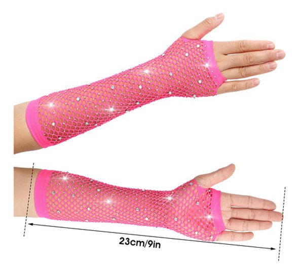 Guantes Largos De Red Sin Dedos Steampunk Ews 1