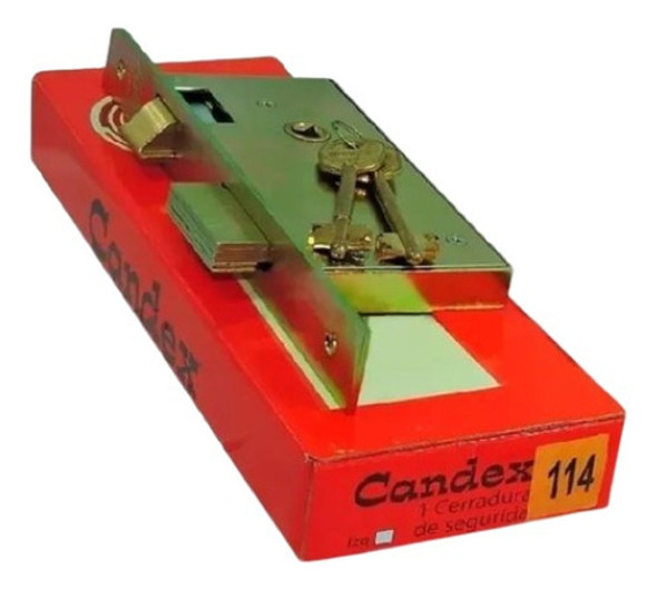 2 Cerraduras Candex 114 Doble Paleta Con Pasador Hermanadas 0