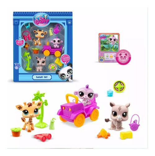 Littlest Pet Shop Set Safari 3 Figuras Muñeco Con Accesorios 0