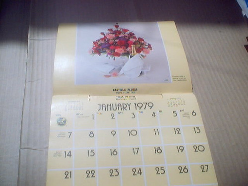 Almanaque Antigüo Coleccionista Floreria 1979 1