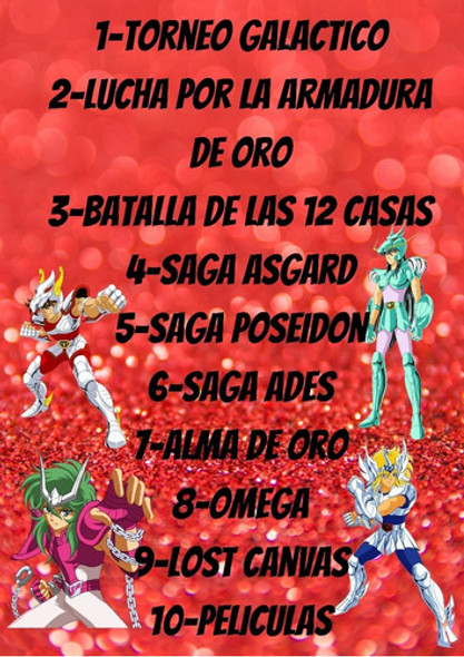 Colección De Oro Caballeros Del Zodiaco Saga Completa 1