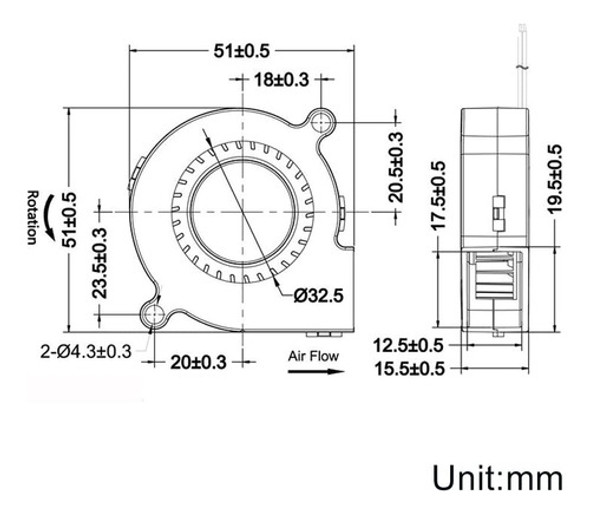 Winsinn Ventilador 5015 De 12 V, Impresora 3d, Ventilador De 1
