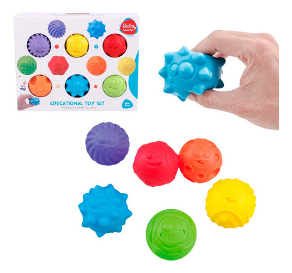 Pelotas De Goma Didácticos Texturas Bebé Montessori 0