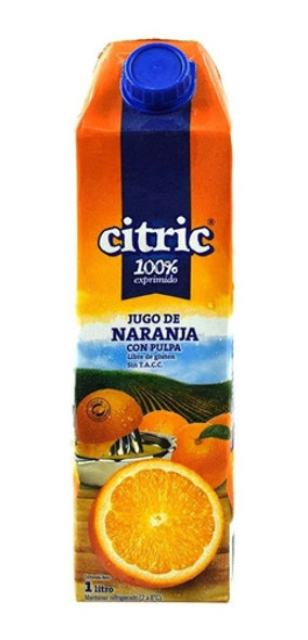 Jugo Citric Naranja 1l X3 Unidad Zetta Bebidas 1