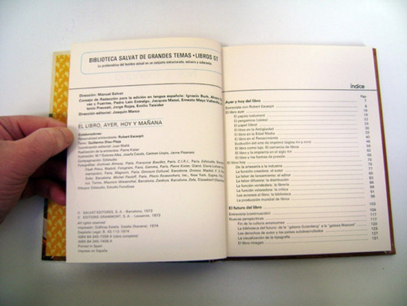 El Libro Ayer Hoy Y Mañana Salvat Grandes Temas Excele Boedo 1