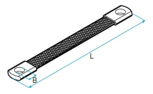 Fl-5 Conector Flexible De Cobre Sección 10 Largo 200mm Lct 1