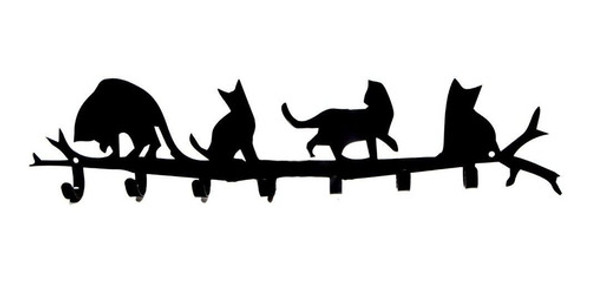 Portallaves Metálico Gatos 0