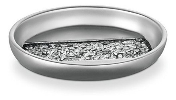 Dwellza Silver Mosaic Jabonera Para Baño (5.5  X 4  X 1  ) Ã 0