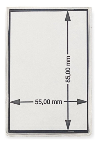 500 Sobre Pvc Porta Credencial Tarjeta 60x90 Mm Sube,carnet 0