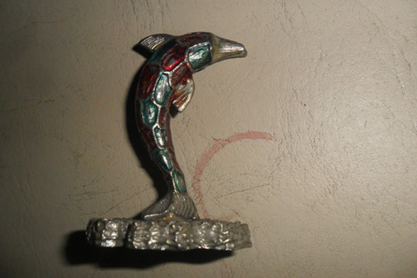 Antigua Figura Delfin Metal Pez Pescado Adorno 1