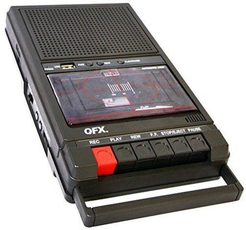 Qfx Retro 39 Shoebox Tape Recorder With Usb 0