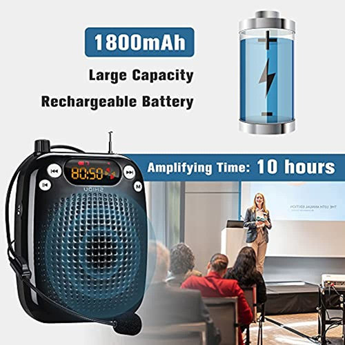 ~? Mini Micrófono Amplificador De Voz Altavoz Recargable Por 1