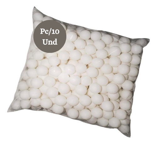 Bolinha Mini Artesanato Branca Pct C/10 Und 1