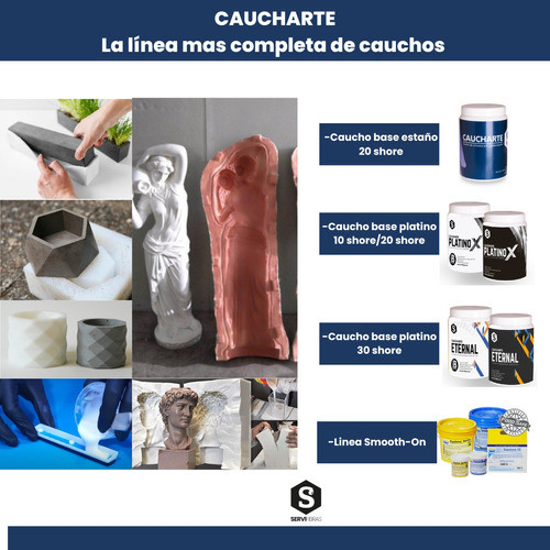 Caucho De Silicona 1kg 20 A Caucharte 1