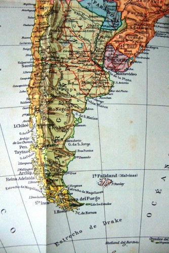 Mapa Antiguo 1936 America Latina 050x035 Nuevo Argentina Etc 1