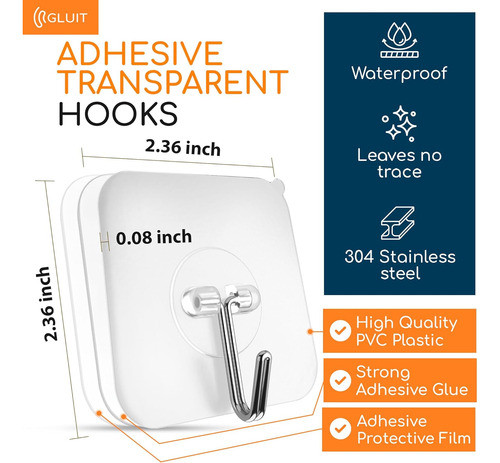 Ganchos Colgar Toallas Baño Cocina Placar.autoadhesivos. X12 1