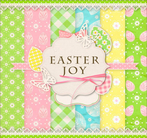 Kit De Papel E Imagenes Digitales Shabby Pascua Easter Joy 0