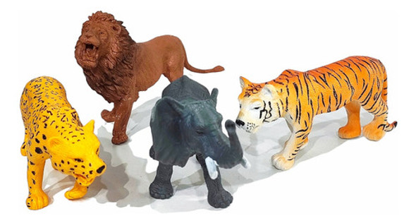 Set 4 Animales Salvajes Juguete Para Niños 0