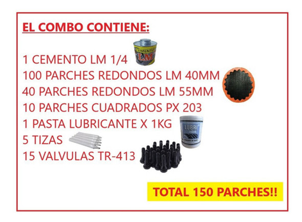 Combo Gomerias Nro.02 Lm-40+lm-1/4+lm-55+px203+valvulas+tiza 1