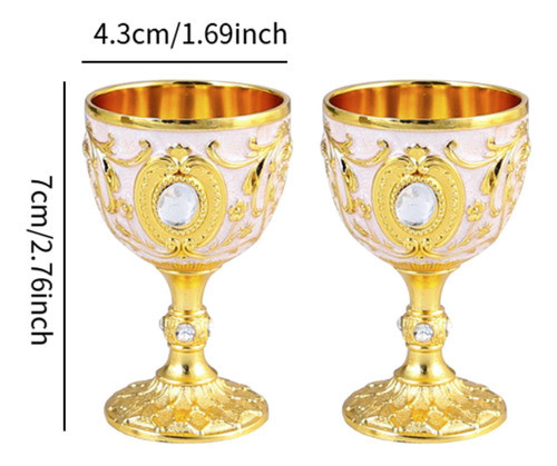 2pcs Taça De Vinho Decoração Vintage Design Em Artesanato 1