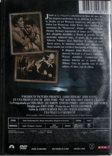 Dvd - Un Tiro En La Noche - Liberty Valance - John Wayne 1