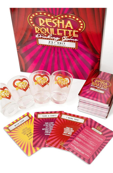 Juego De Cartas Para Fiestas Con 120 Cartas Y 4 Vasos Para S 0