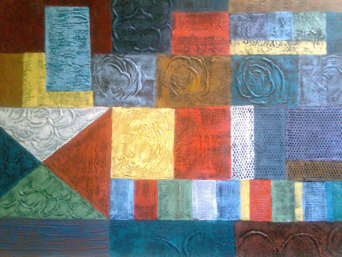 Cuadro Moderno Pintado A Mano 1 Metro X60 1
