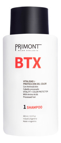 Primont Btx Shampoo Reparador Pelo Procesados Teñidos Chico 0