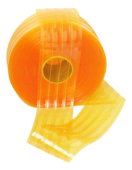 Cortina Pvc Tiras Amarela Citronela Reforçada L 1,00x2,00 A 0