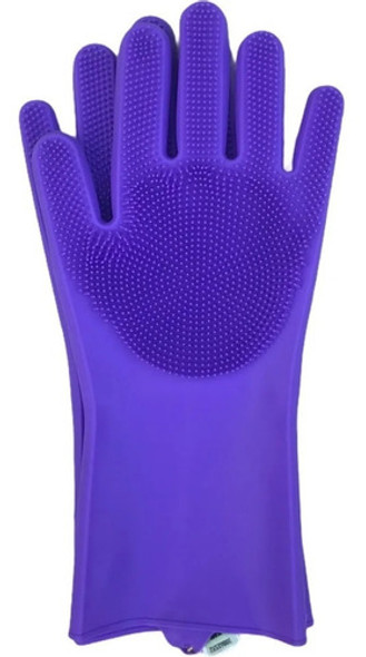 2 Guantes Silicona Esponja Lavaplatos Mascota Cocina Moderno 1