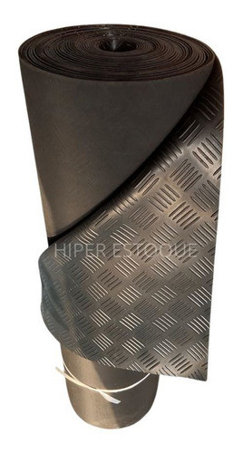 Lençol Piso Borracha Antiderrapante Xadrez 3mm 1,0m X 1m 0