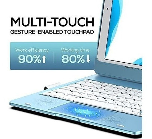 Funda Para Tablet Con Teclado P/iPad 9na 8va Gen. 360º Sblue 1