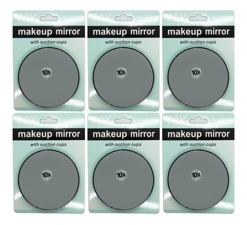 Kit X6 Espejos Circulares Con Aumento 10x Maquillaje C6025 0